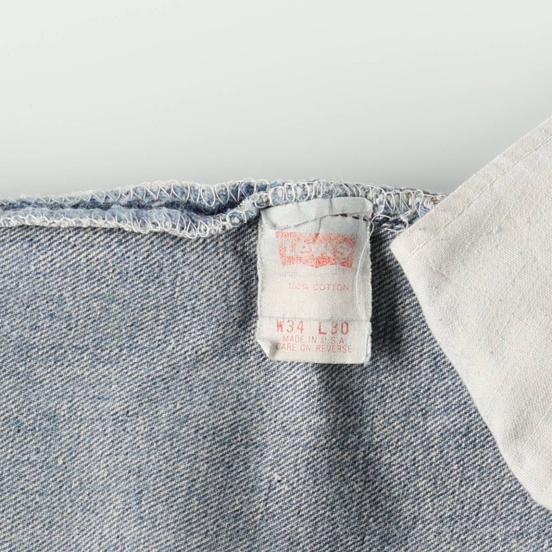 90'S Levi's 501-0115 Straight Denim Pants Made in USA Men's W33 Vintage cotton blue type Vintage Second Hand
