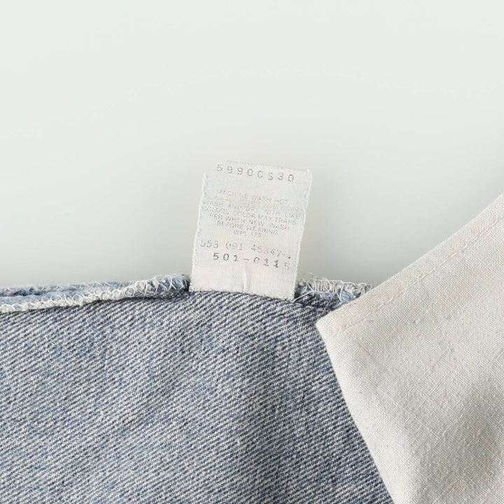 90'S Levi's 501-0115 Straight Denim Pants Made in USA Men's W33 Vintage cotton blue type Vintage Second Hand