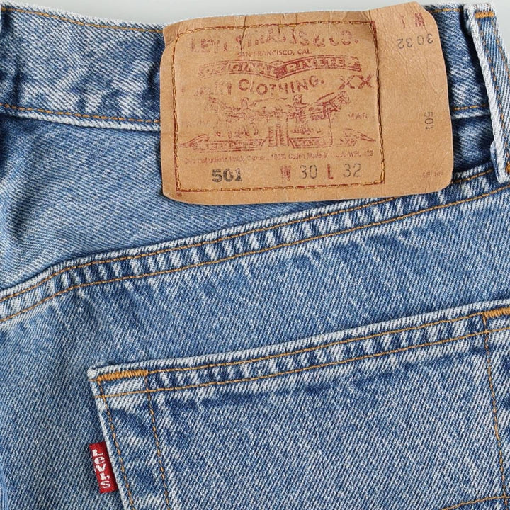 90'S Levi's 501-0193 Straight Denim Pants Made in USA Men's W30 Vintage cotton blue type Vintage Second Hand