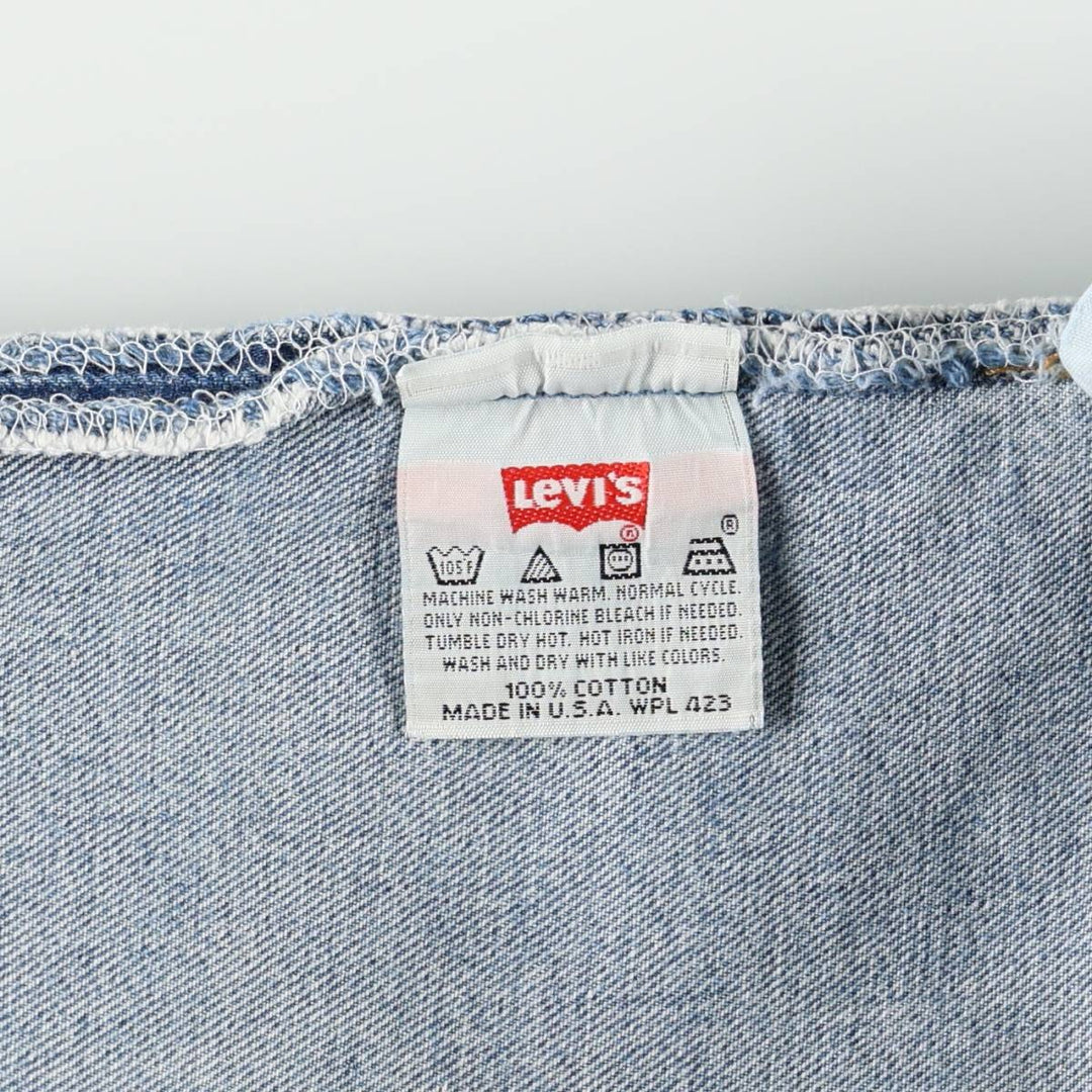 90'S Levi's 501-0193 Straight Denim Pants Made in USA Men's W30 Vintage cotton blue type Vintage Second Hand