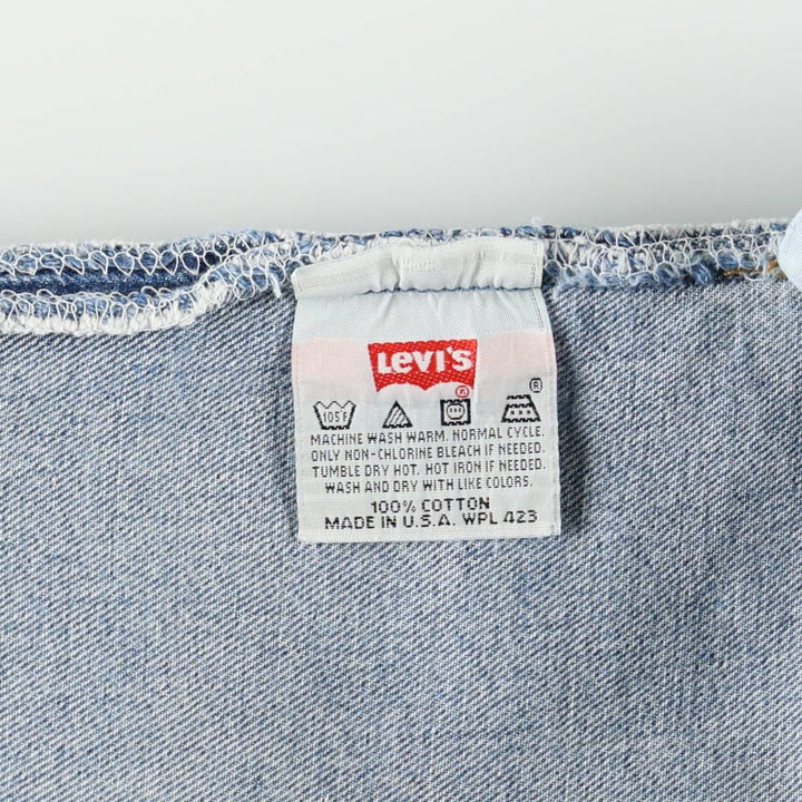 90'S Levi's 501-0193 Straight Denim Pants Made in USA Men's W30 Vintage cotton blue type Vintage Second Hand