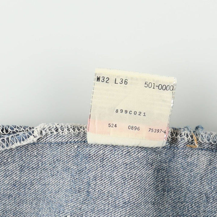 90'S Levi's 501-0000 Straight Denim Pants Made in USA Men's W31 Vintage cotton blue type Vintage Second Hand