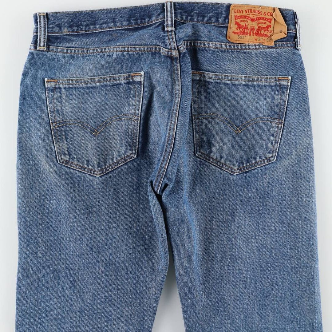 Levi's 501 straight denim pants for men, size W35 cotton blue type Vintage Second Hand