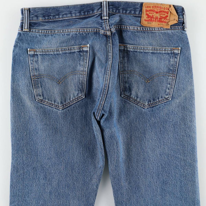 Levi's 501 straight denim pants for men, size W35 cotton blue type Vintage Second Hand