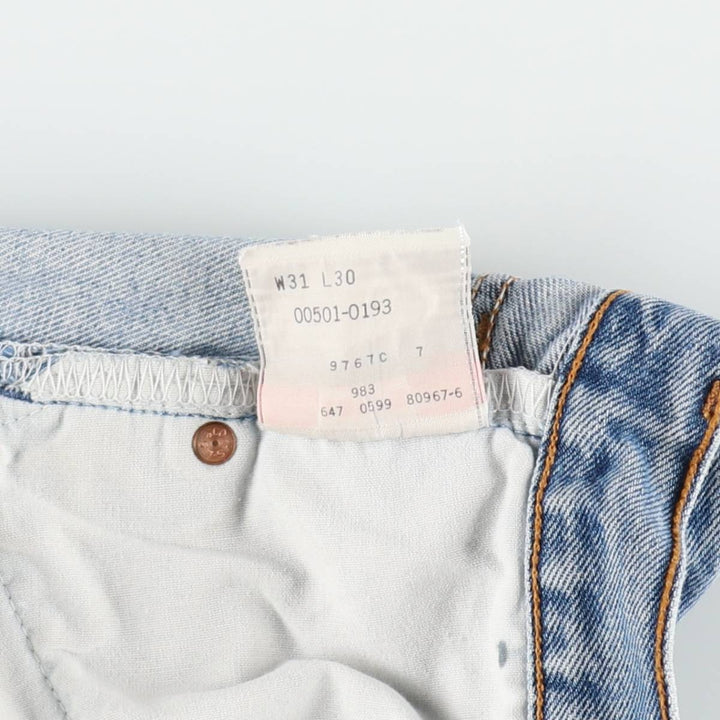 1990'S Levi's 00501-0193 Straight Denim Pants, Men's W30 (approx.), Vintage cotton blue type Vintage Second Hand