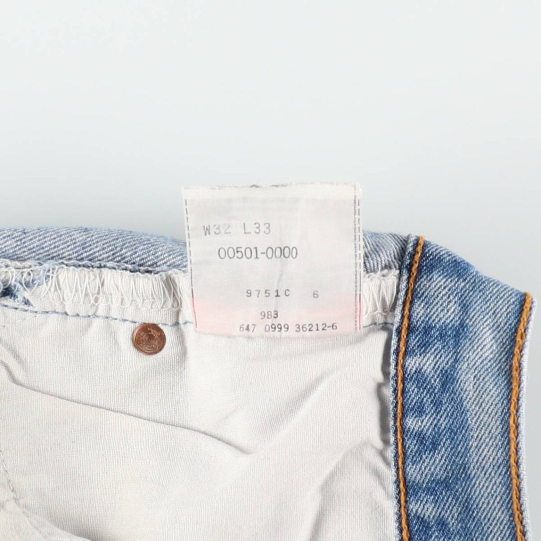 1990'S Levi's 00501-0000 Straight Denim Pants, Men's W31 (approx.), Vintage cotton blue type Vintage Second Hand