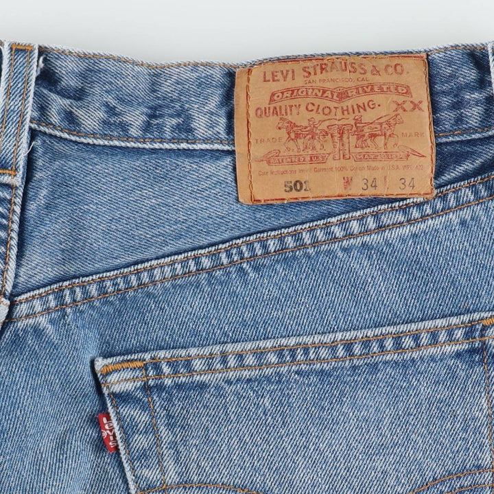 1990'S Levi's 00501-0193 Straight Denim Pants, Made in USA, Men's W33 (approx.), Vintage cotton blue type Vintage Second Hand