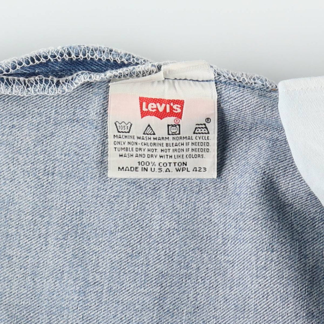 1990'S Levi's 00501-0193 Straight Denim Pants, Made in USA, Men's W33 (approx.), Vintage cotton blue type Vintage Second Hand