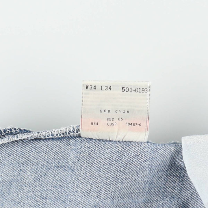 1990'S Levi's 00501-0193 Straight Denim Pants, Made in USA, Men's W33 (approx.), Vintage cotton blue type Vintage Second Hand