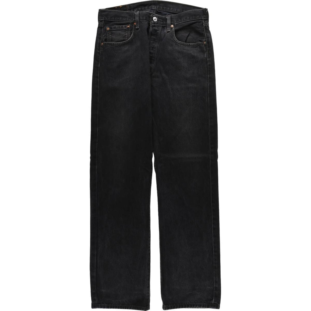 Levi's 501 Black Denim Straight Denim Pants for Men, W33 equivalent cotton black type Vintage Second Hand