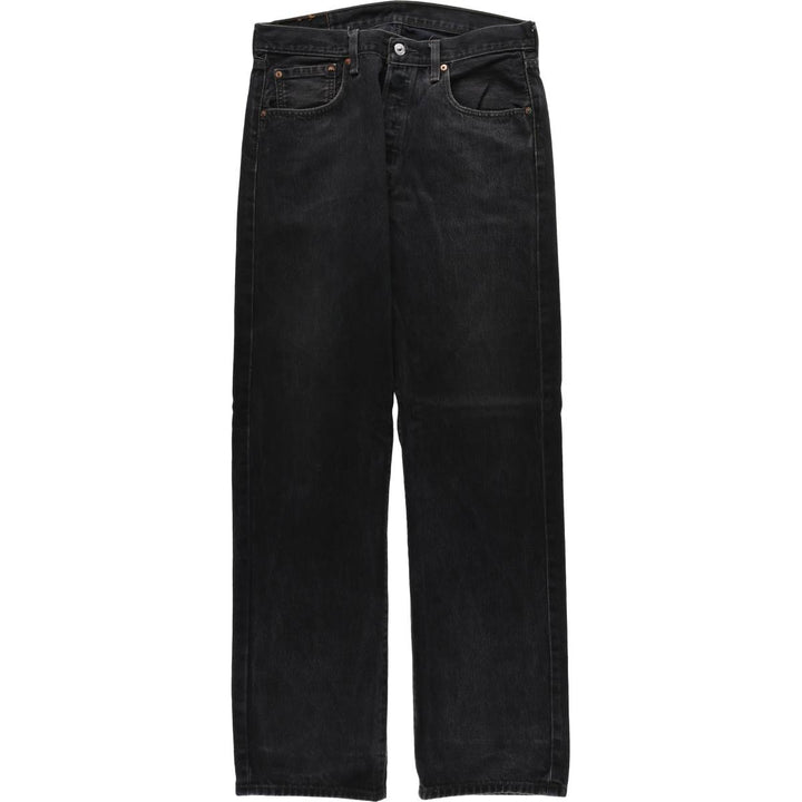 Levi's 501 Black Denim Straight Denim Pants for Men, W33 equivalent cotton black type Vintage Second Hand