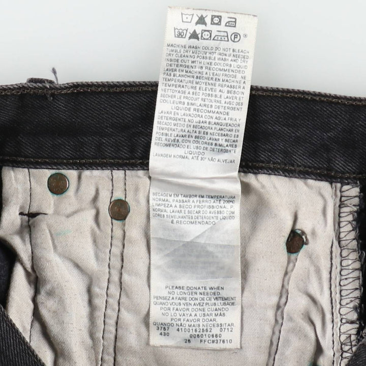 Levi's 501 Black Denim Straight Denim Pants for Men, W33 equivalent cotton black type Vintage Second Hand