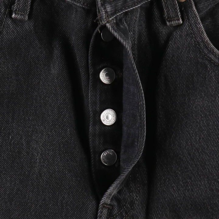 Levi's 501 Black Denim Straight Denim Pants for Men, W33 equivalent cotton black type Vintage Second Hand