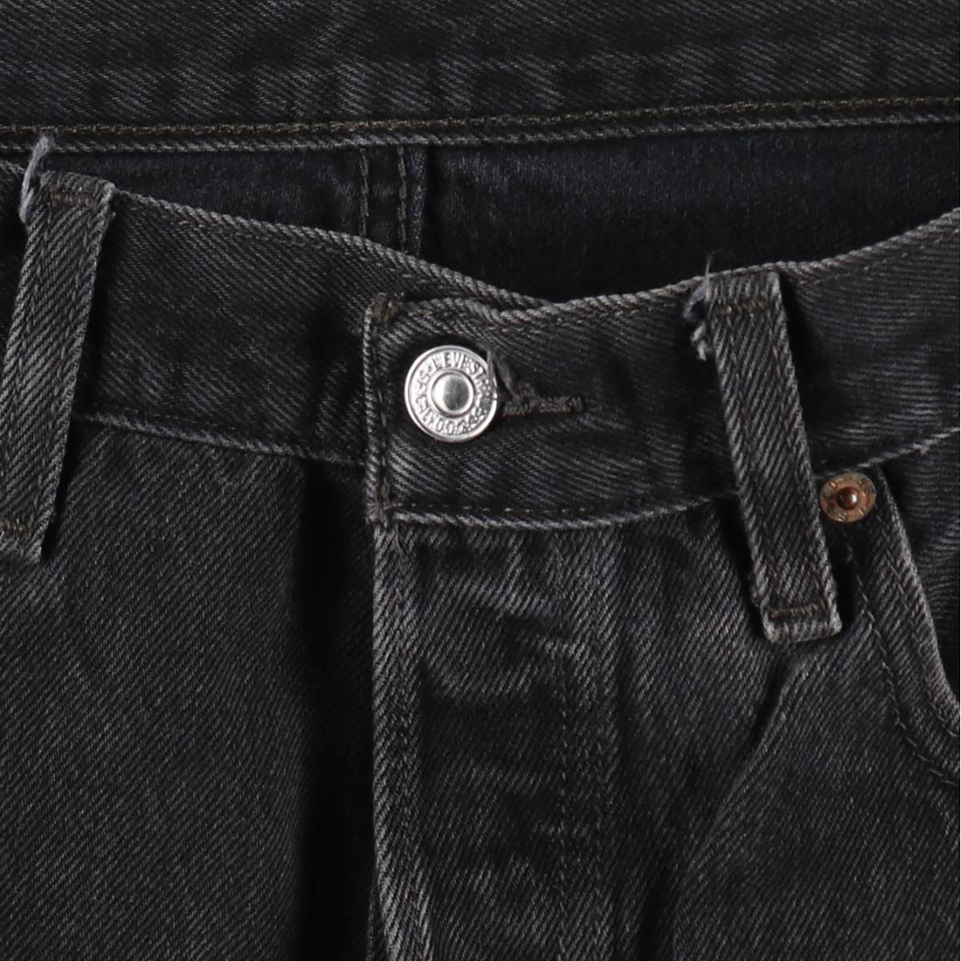 Levi's 501 Black Denim Straight Denim Pants for Men, W33 equivalent cotton black type Vintage Second Hand