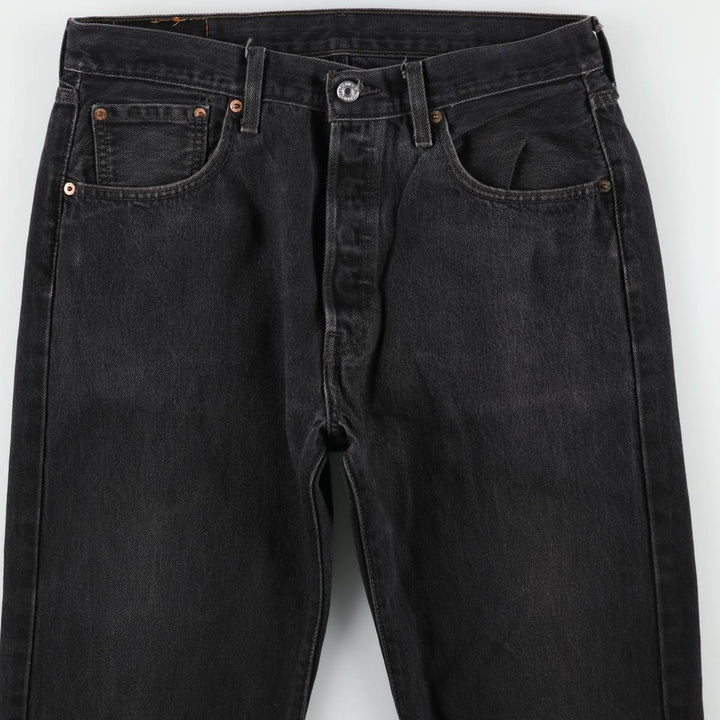 Levi's 501 Black Denim Straight Denim Pants for Men, W33 equivalent cotton black type Vintage Second Hand