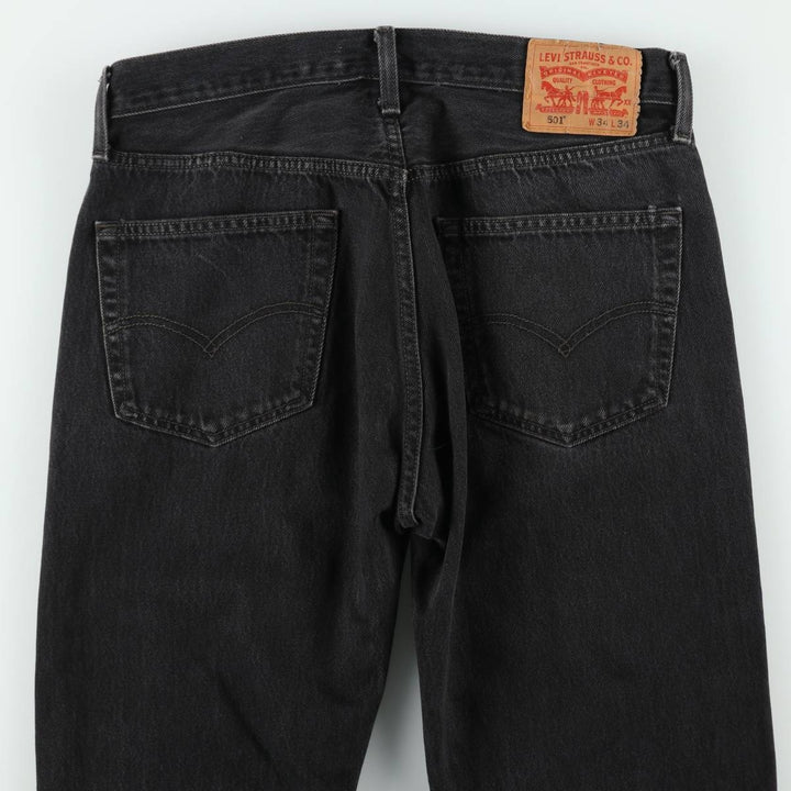 Levi's 501 Black Denim Straight Denim Pants for Men, W33 equivalent cotton black type Vintage Second Hand