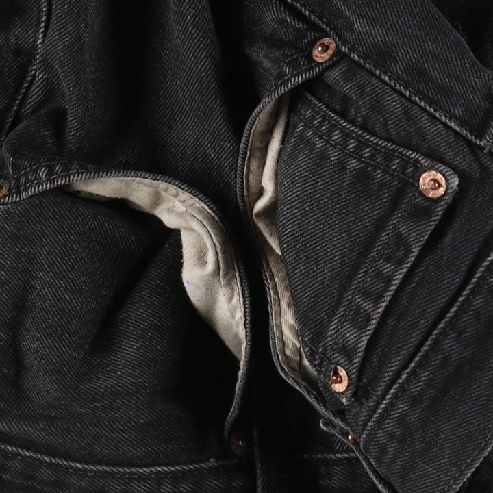 Levi's 501 Black Denim Straight Denim Pants for Men, W33 equivalent cotton black type Vintage Second Hand