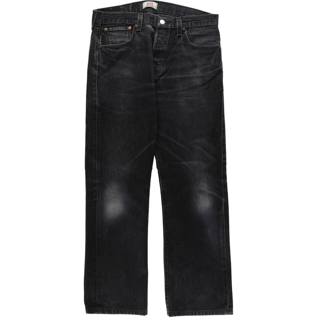 Levi's 501 Black Denim Straight Denim Pants for Men, W34 equivalent cotton black type Vintage Second Hand