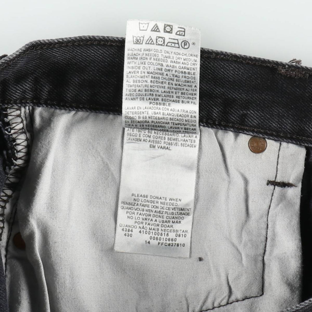 Levi's 501 Black Denim Straight Denim Pants for Men, W34 equivalent cotton black type Vintage Second Hand