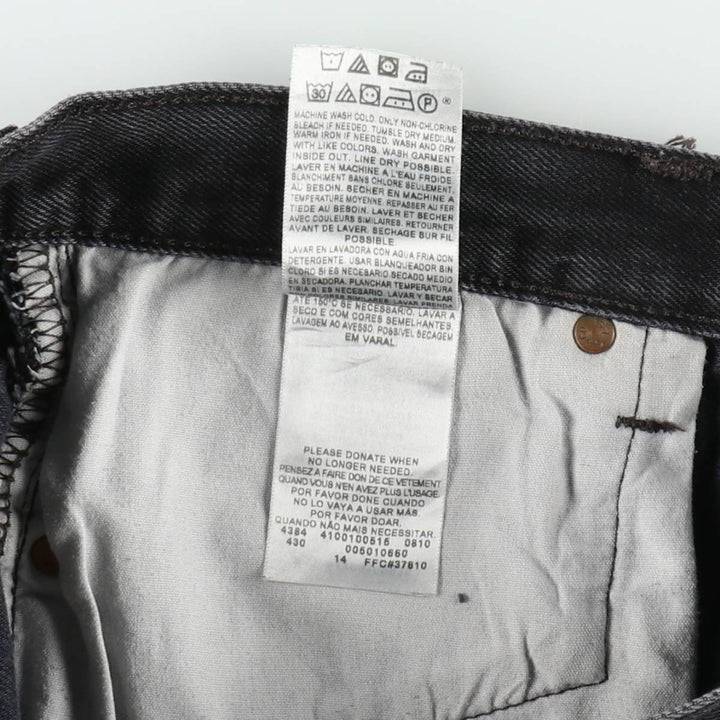 Levi's 501 Black Denim Straight Denim Pants for Men, W34 equivalent cotton black type Vintage Second Hand
