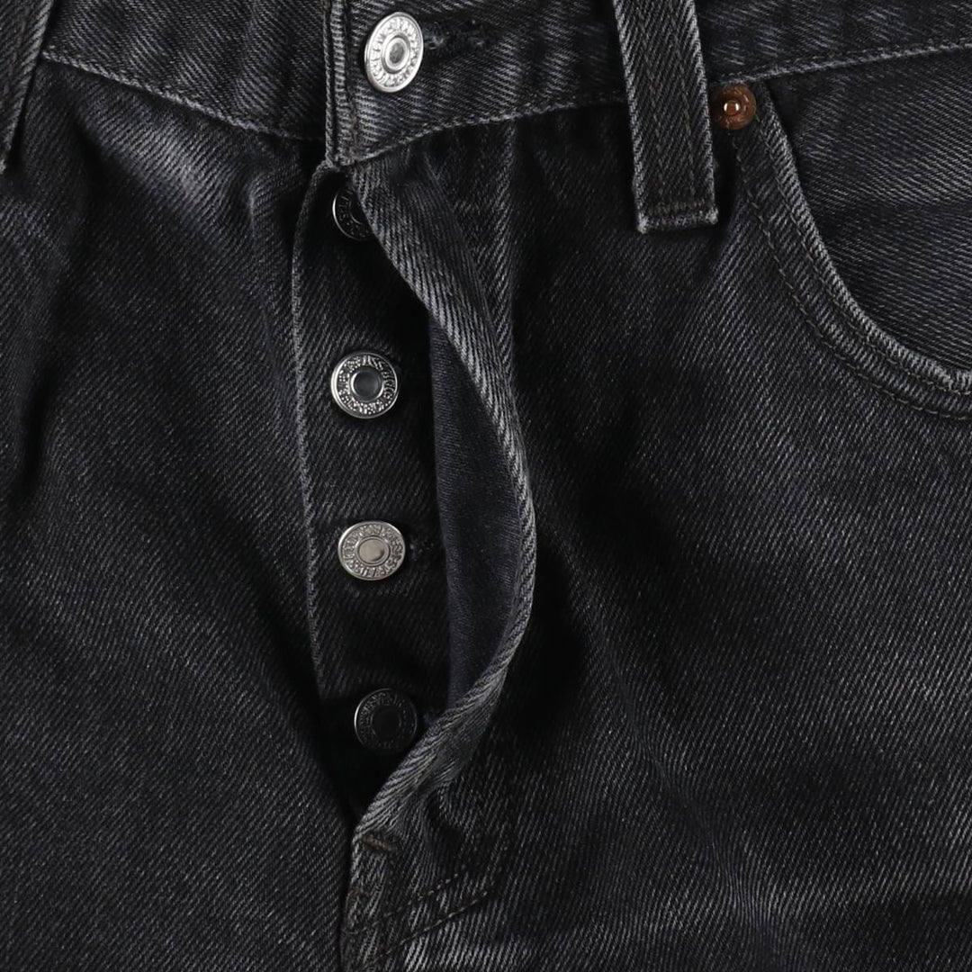 Levi's 501 Black Denim Straight Denim Pants for Men, W34 equivalent cotton black type Vintage Second Hand