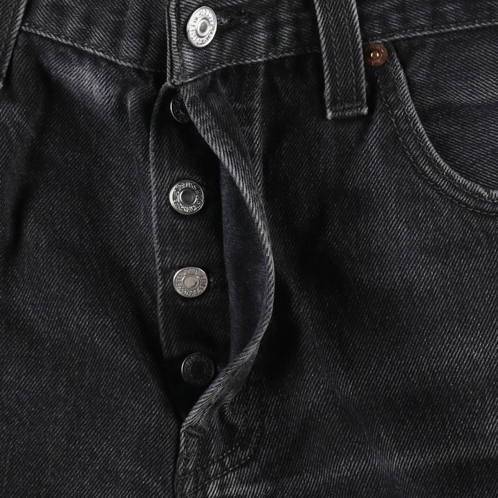 Levi's 501 Black Denim Straight Denim Pants for Men, W34 equivalent cotton black type Vintage Second Hand