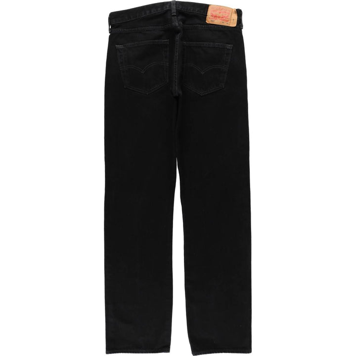 Levi's 501 Black Denim Straight Denim Pants for Men, W34 equivalent cotton black type Vintage Second Hand