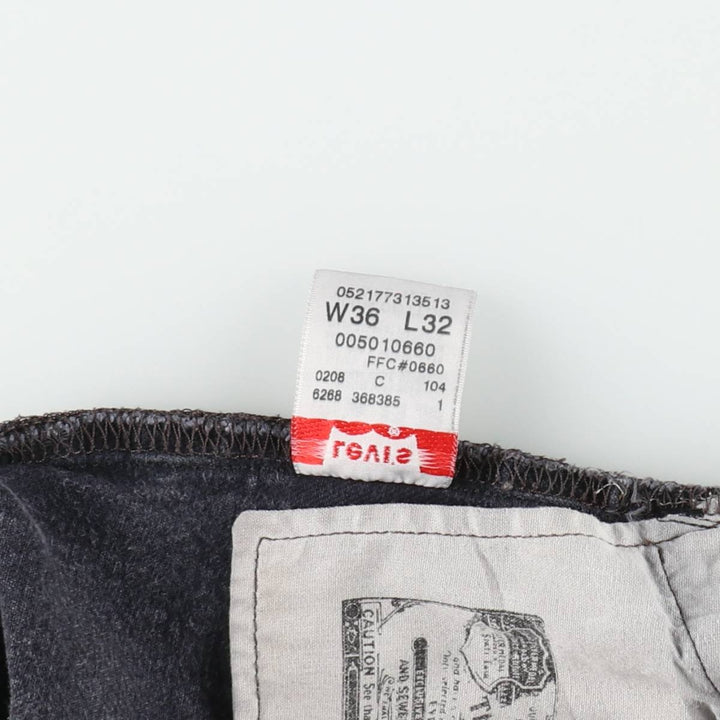 00'S Levi's 501 Black Denim Straight Denim Pants Men's W36 cotton black type Vintage Second Hand