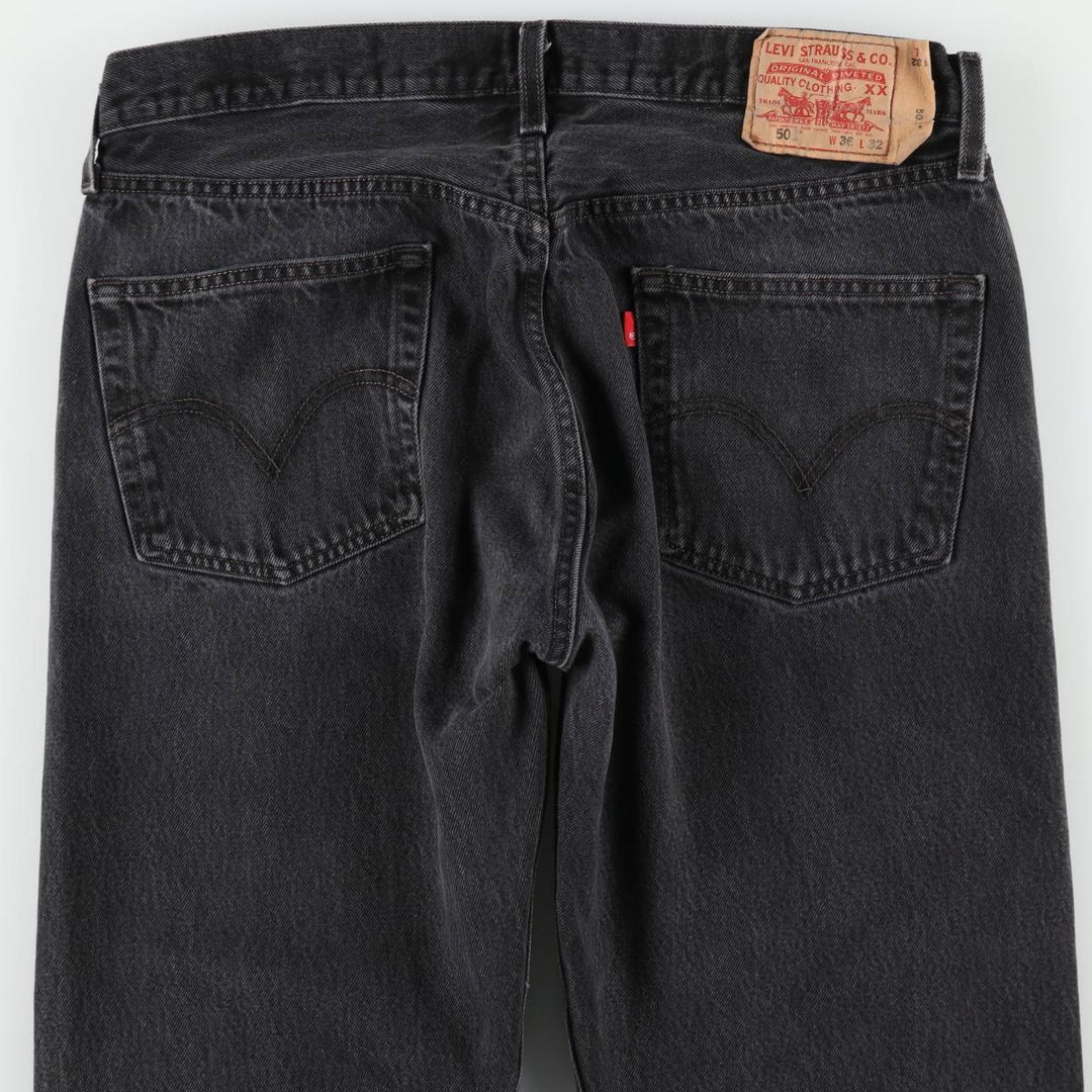 00'S Levi's 501 Black Denim Straight Denim Pants Men's W36 cotton black type Vintage Second Hand