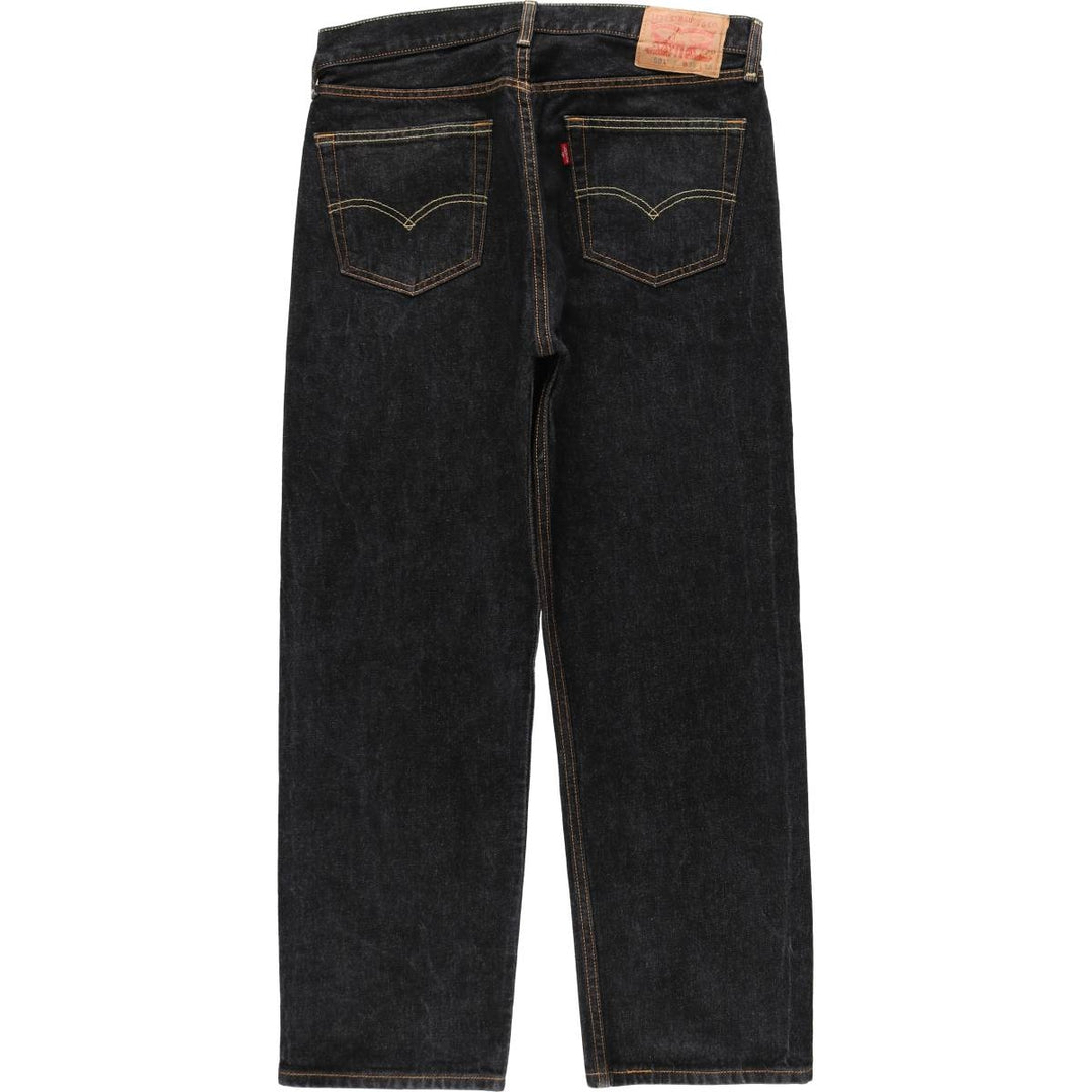 Levi's 501 Black Denim Straight Denim Pants for Men, W34 equivalent cotton black type Vintage Second Hand