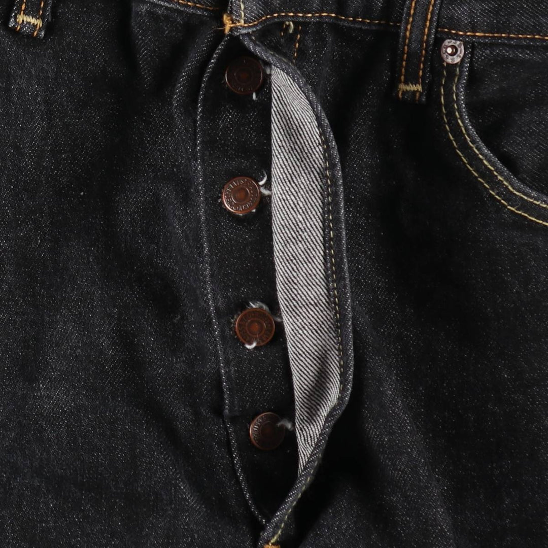 Levi's 501 Black Denim Straight Denim Pants for Men, W34 equivalent cotton black type Vintage Second Hand