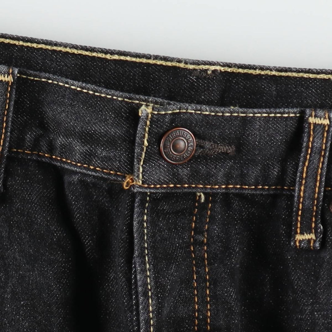 Levi's 501 Black Denim Straight Denim Pants for Men, W34 equivalent cotton black type Vintage Second Hand