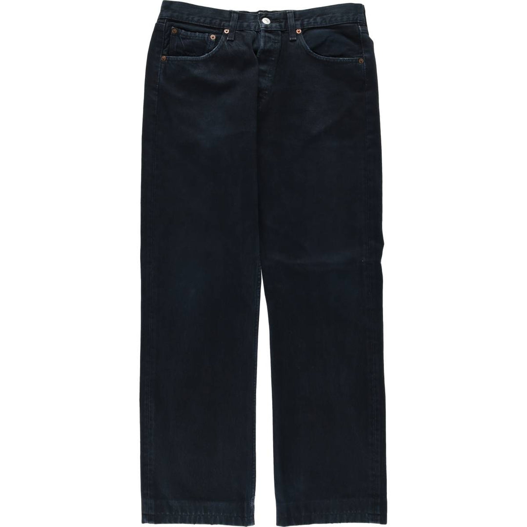2000'S Levi's 00501-0165 Euro Model Black Denim Straight Leg Jeans, Men's W32 (approx.) cotton black type Vintage Second Hand
