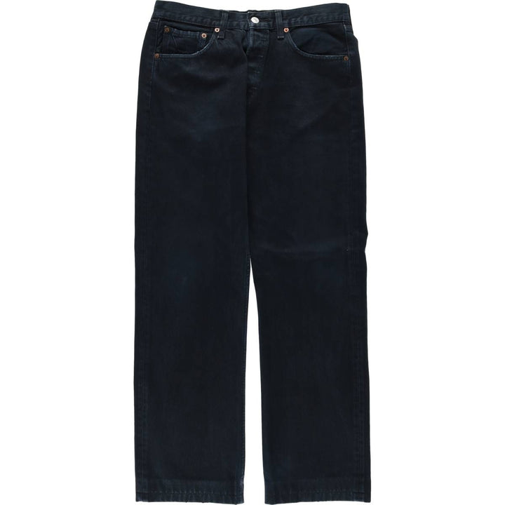 2000'S Levi's 00501-0165 Euro Model Black Denim Straight Leg Jeans, Men's W32 (approx.) cotton black type Vintage Second Hand