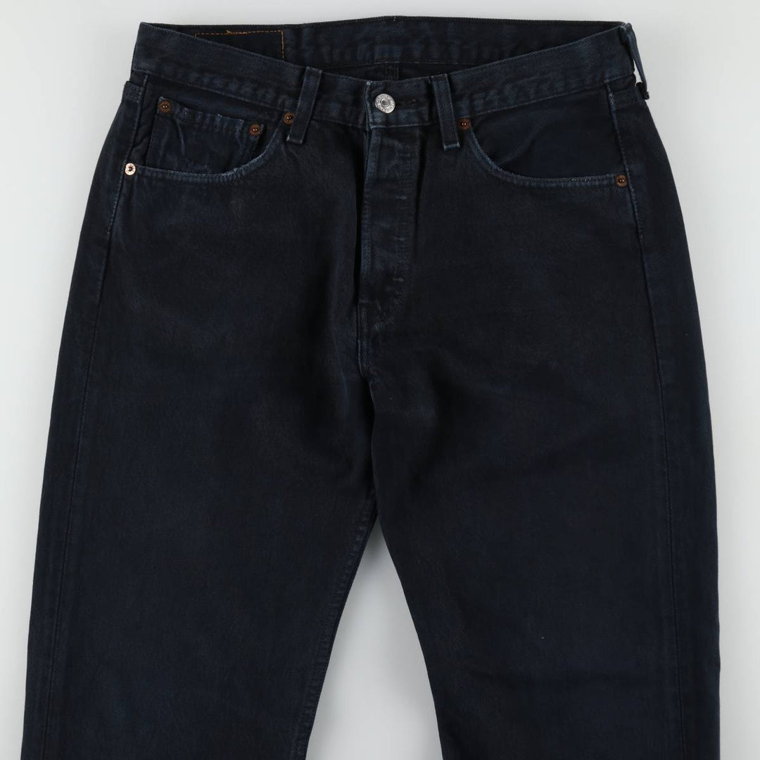 2000'S Levi's 00501-0165 Euro Model Black Denim Straight Leg Jeans, Men's W32 (approx.) cotton black type Vintage Second Hand