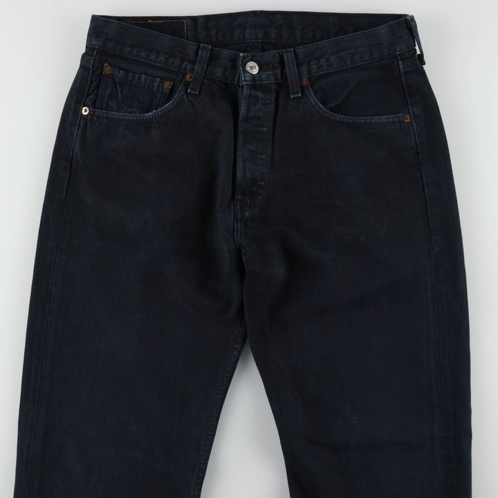2000'S Levi's 00501-0165 Euro Model Black Denim Straight Leg Jeans, Men's W32 (approx.) cotton black type Vintage Second Hand