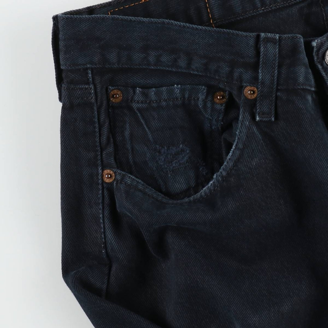 2000'S Levi's 00501-0165 Euro Model Black Denim Straight Leg Jeans, Men's W32 (approx.) cotton black type Vintage Second Hand