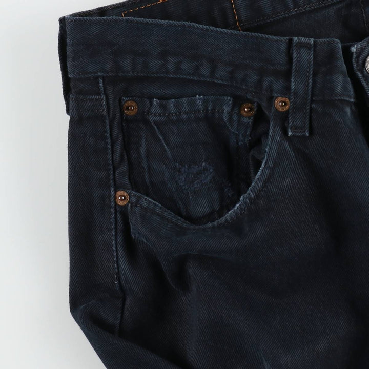 2000'S Levi's 00501-0165 Euro Model Black Denim Straight Leg Jeans, Men's W32 (approx.) cotton black type Vintage Second Hand