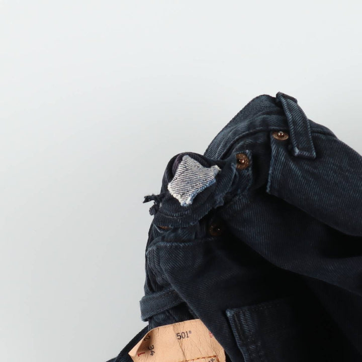 2000'S Levi's 00501-0165 Euro Model Black Denim Straight Leg Jeans, Men's W32 (approx.) cotton black type Vintage Second Hand