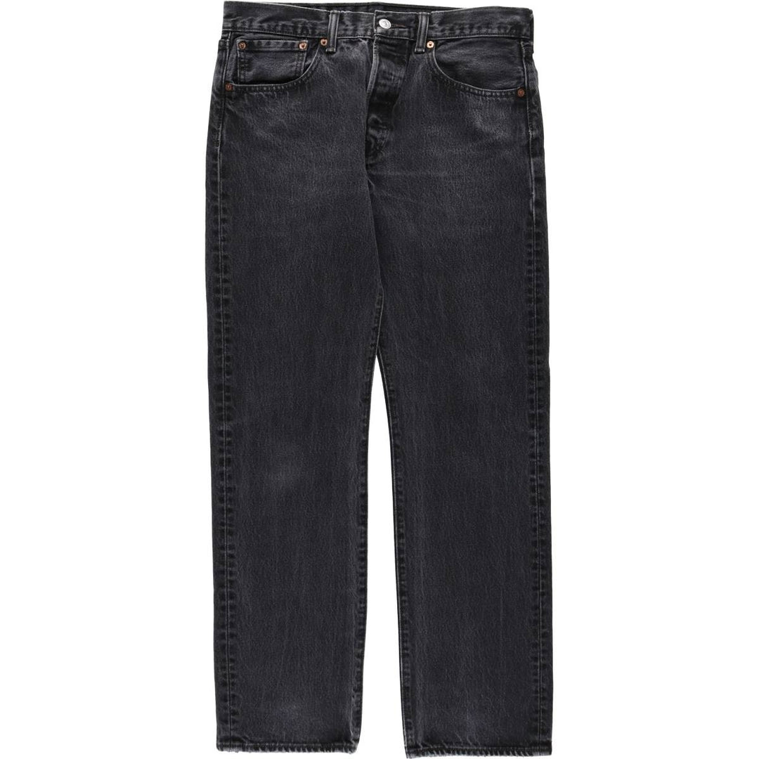 Levi's 501 Black Denim Straight Denim Pants Men's W31 equivalent cotton black type Vintage Second Hand