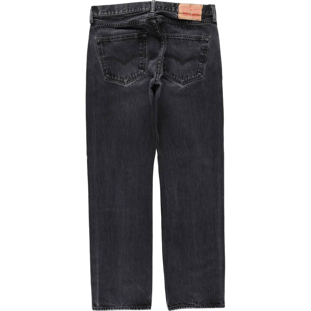 Levi's 501 Black Denim Straight Denim Pants Men's W31 equivalent cotton black type Vintage Second Hand
