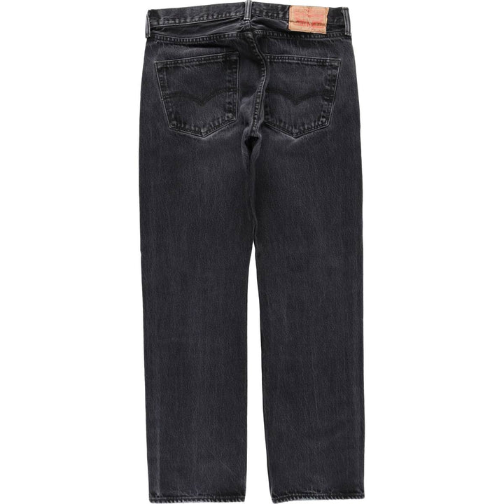 Levi's 501 Black Denim Straight Denim Pants Men's W31 equivalent cotton black type Vintage Second Hand