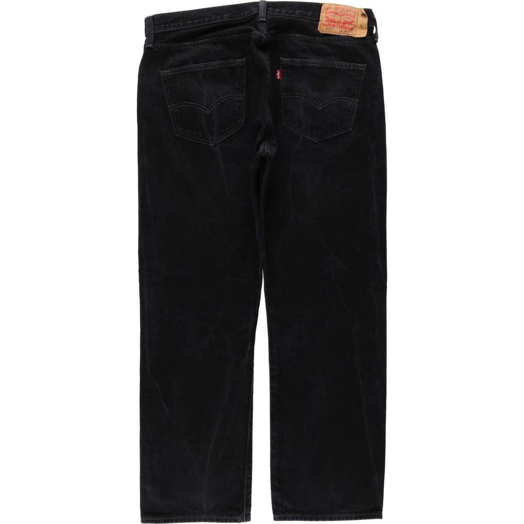 Levi's 501 Euro Model Black Denim Straight Leg Denim Pants, Men's Size 36 cotton black type Vintage Second Hand
