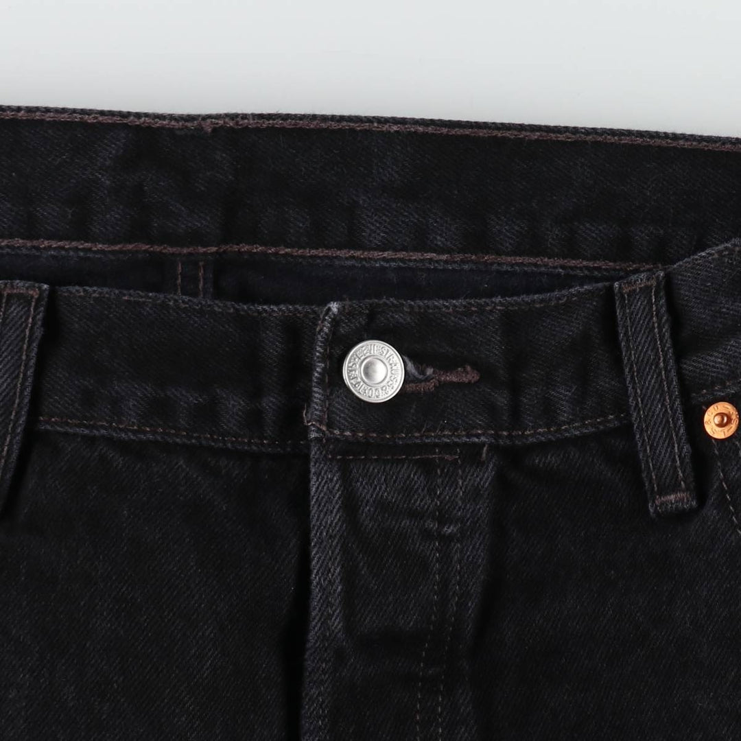 Levi's 501 Euro Model Black Denim Straight Leg Denim Pants, Men's Size 36 cotton black type Vintage Second Hand