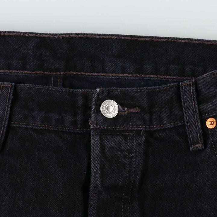 Levi's 501 Euro Model Black Denim Straight Leg Denim Pants, Men's Size 36 cotton black type Vintage Second Hand