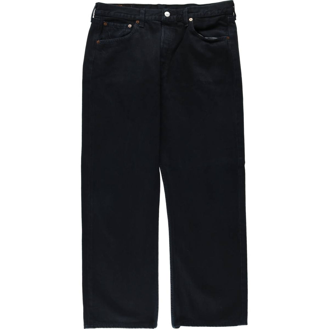 00'S Levi's 00501-0165 Euro model black denim straight denim pants for men size w34 cotton black type Vintage Second Hand