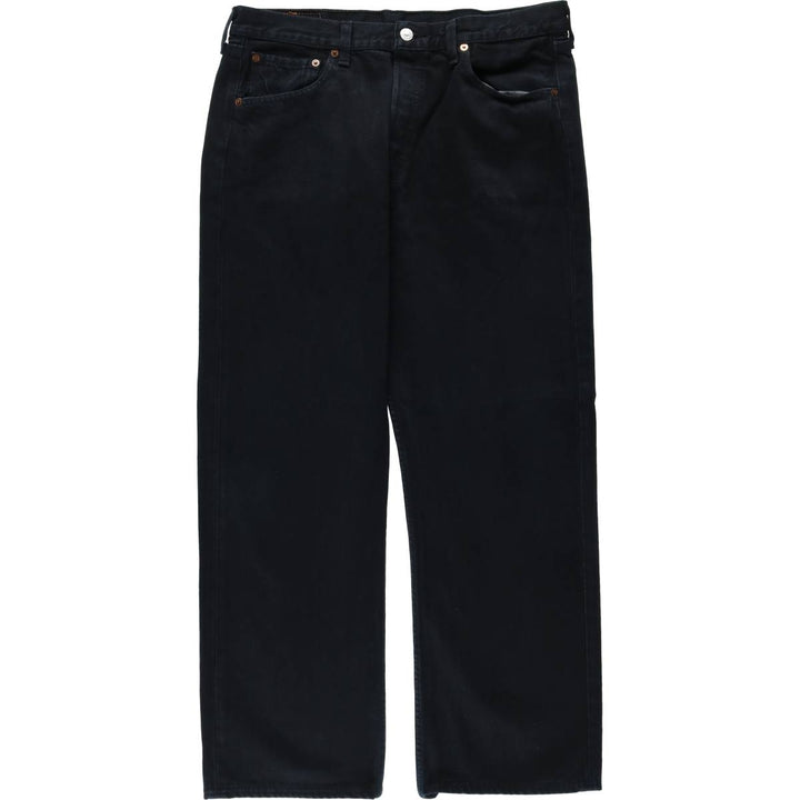 00'S Levi's 00501-0165 Euro model black denim straight denim pants for men size w34 cotton black type Vintage Second Hand