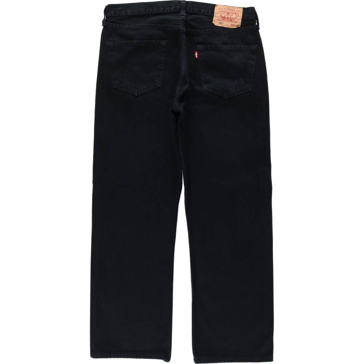 00'S Levi's 00501-0165 Euro model black denim straight denim pants for men size w34 cotton black type Vintage Second Hand