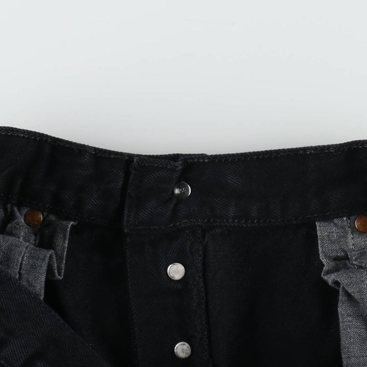 00'S Levi's 00501-0165 Euro model black denim straight denim pants for men size w34 cotton black type Vintage Second Hand