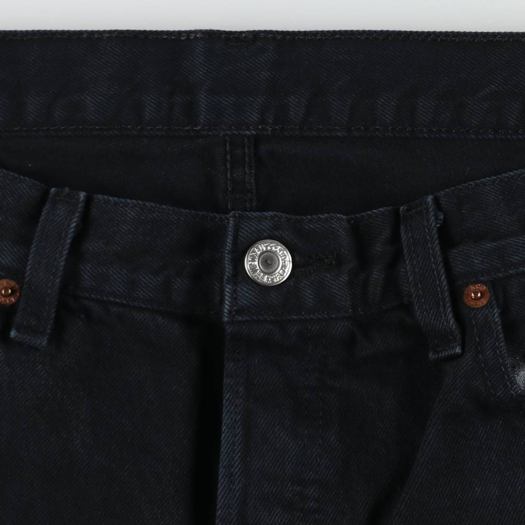 00'S Levi's 00501-0165 Euro model black denim straight denim pants for men size w34 cotton black type Vintage Second Hand